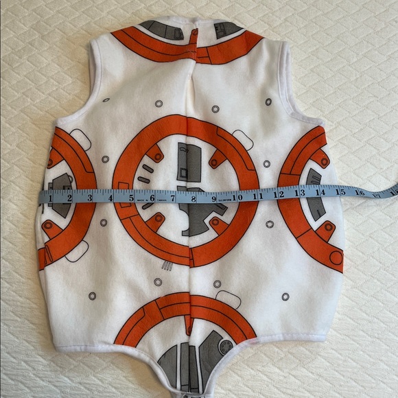 Star Wars BB-8 White and Orange Baby Onesie costume, 2T-3T - Picture 7 of 8